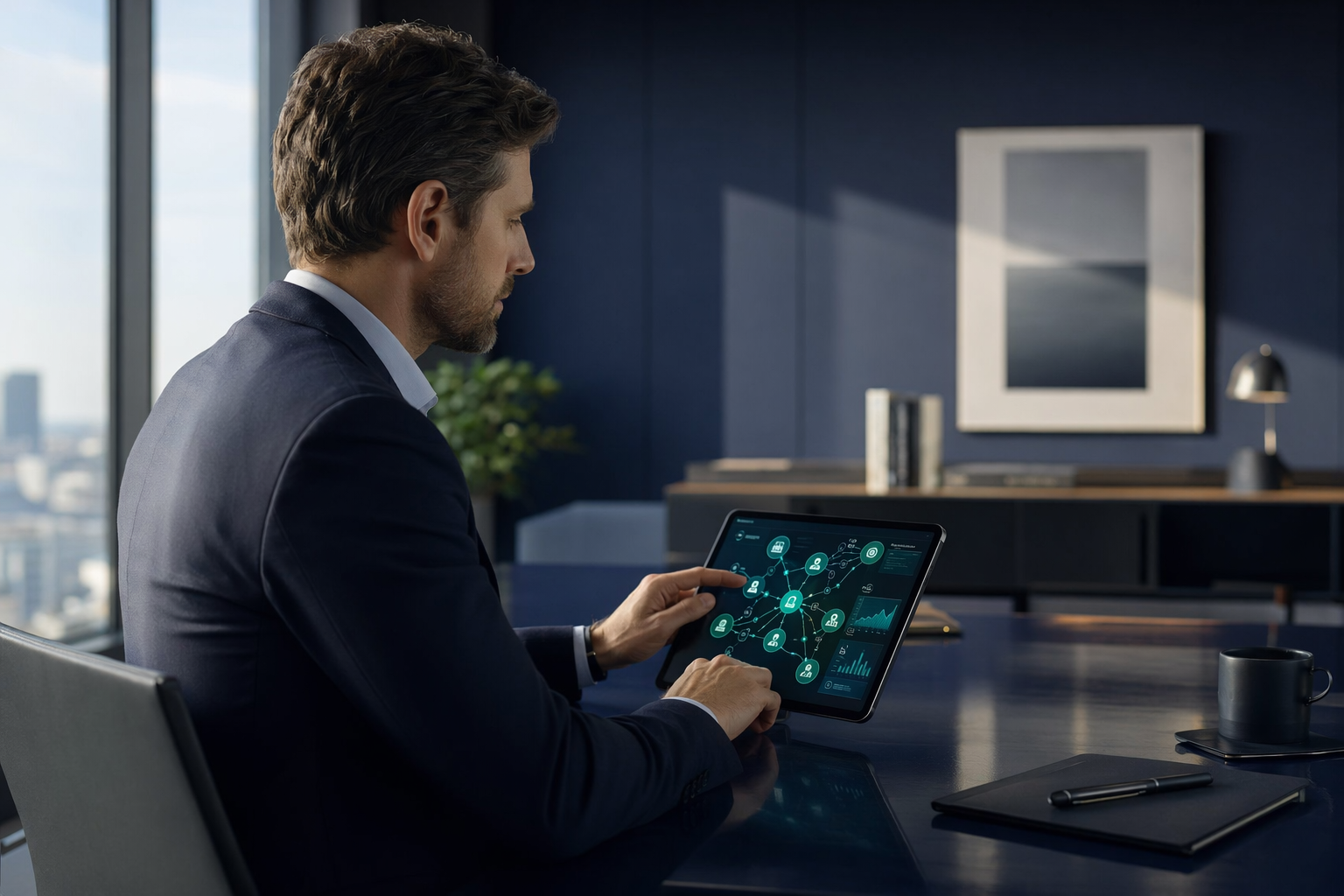 agentes inteligentes empresariales impulsando productividad con dashboards y flujos de automatización